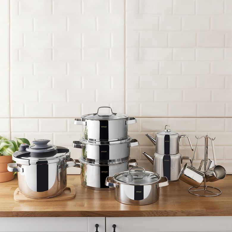 19000., Emsan Asterion 17 Parça Çelik Çeyiz Seti