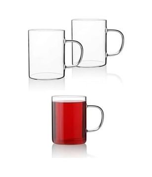 1923 As Kurukahvecisi 57855210131195280184975 Xesha 3 Adet Borosilikat Isıya Dayanıklı Termisil Cam Kupa Bardak Çay Kahve Bardağı Aeropress