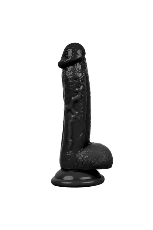19Cm Gerçekçi Siyah Dildo Yapay Penis