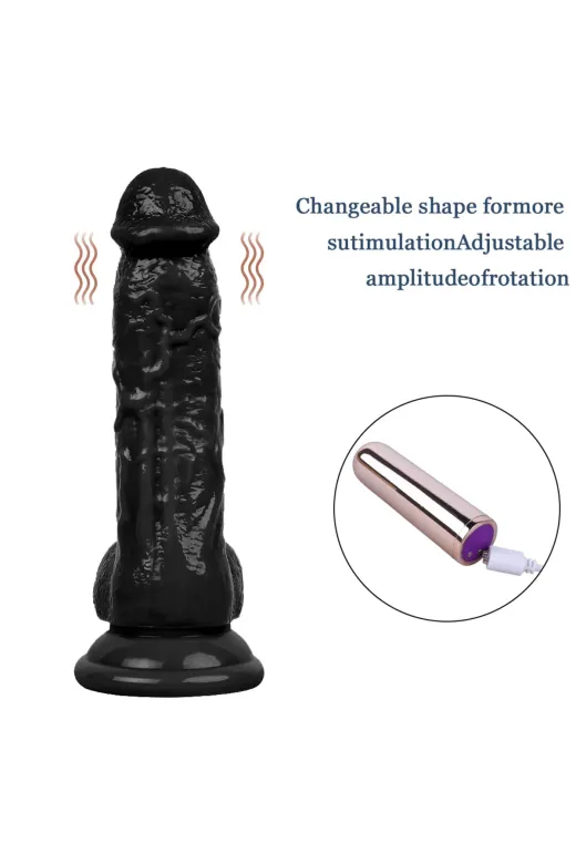 19Cm Gerçekçi Siyah Dildo Yapay Penis