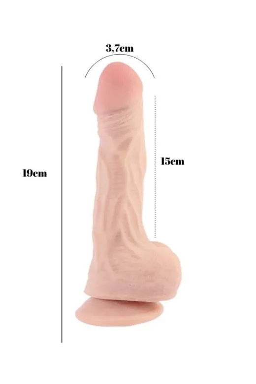 19Cm Kıkırdaklı Gerçekçi Dildo