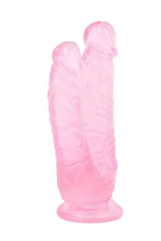 19Cm Pembe Çiftli Dildo No:76