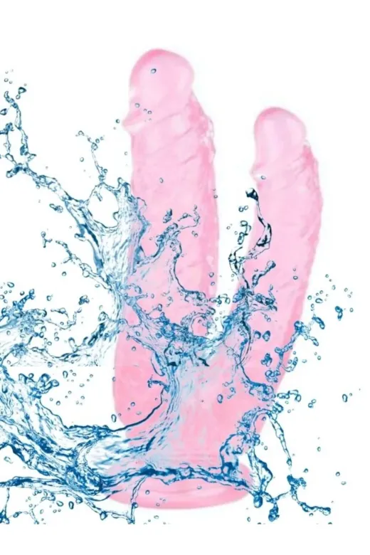 19Cm Pembe Çiftli Dildo No:76