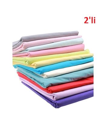 2 Adet Karı Koca Yastık Kılıfı Uzun Maxi Boy Yastık Kılıfı 50x150 Karışık Renkli