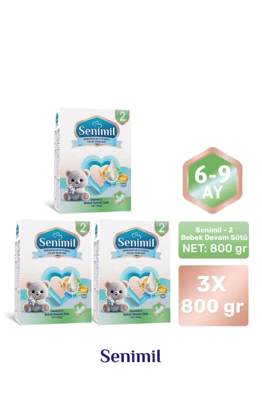 2 Bebek Sütü 800 Gr (6-9 Ay) 3 Lü Avantaj Paketi