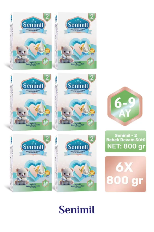 2 Bebek Sütü 800 Gr (6-9 Ay) 6 Li Avantaj Paketi