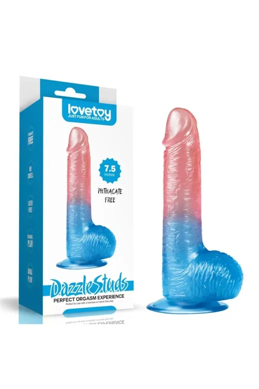 20 Cm Anal Vajinal Kullanım Yumuşak Dokulu Jel Penis - Dazzle Studs