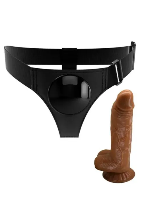 20 Cm Belden Bağlamalı İçi Dolu Strapon Dildo