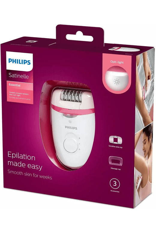 20281988 Philips Işıklı Satinelle Essential Kablolu Kompakt Epilatör Bre255/05