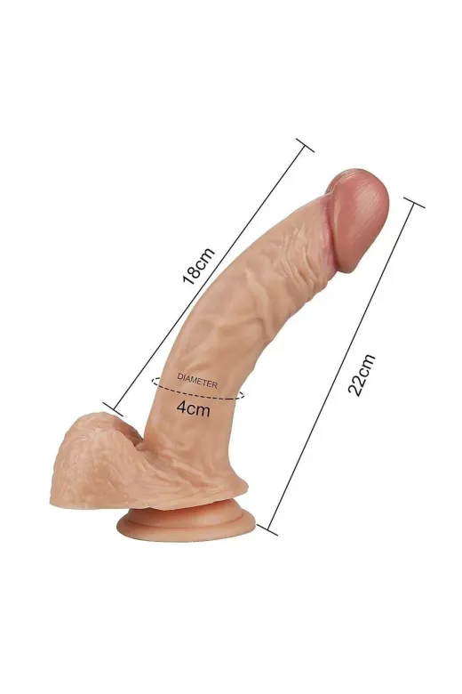 22 Cm Eğik Realistik Penis