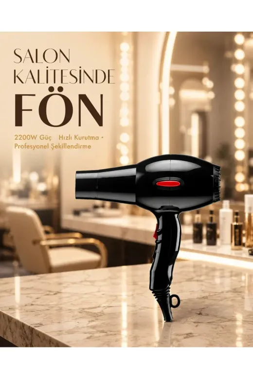 2200W AC Motor Saç Kurutma Makinesi Hafif ve Dayanıklı Tasarımlı