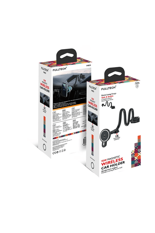 22021998 Fulltech  Fhd3  15 Watt, Mıknatıslı Wireless Araç Içi Ekstra Uzun Kolu Telefon Tutucu