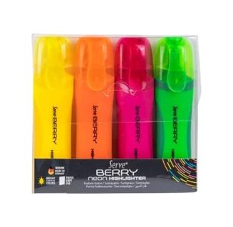 222 Concept 57855210120746980184975 Sv-Brfkp4Fr Berry Fosforlu Kalem, Neon, 4&apos Lü Paket 103 Ivory