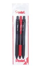 222 Concept 57855210121094680184975 Energel 1.0 Mm Likit Roller Kalem 2Xsiyah/1Xkırmızı 3&apos Lü Set -