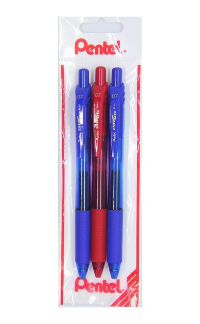 222 Concept 57855210121189380184975 Energel 0.7 Mm Likit Roller Kalem 2Xmavi/1Xkırmızı 3&apos Lü Set -