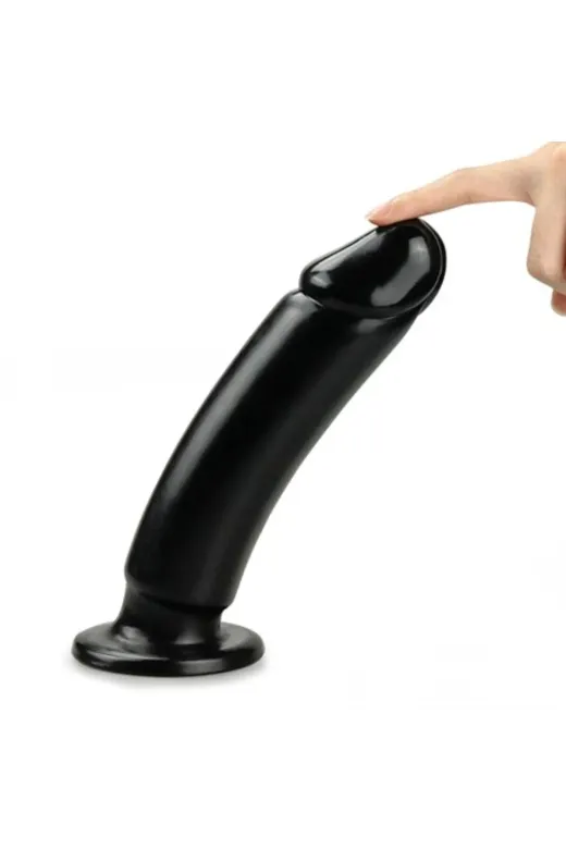 22,5 Cm Siyah Yumuşak Kalın Anal Dildo