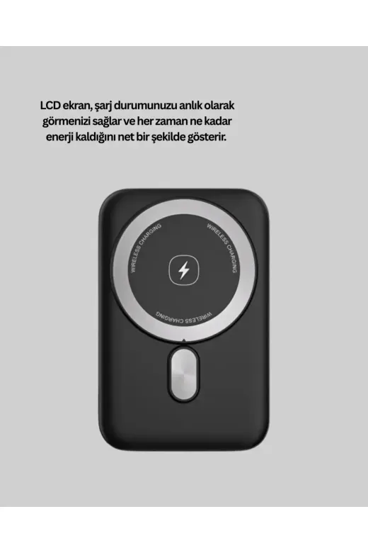 22.5W Hızlı Şarj Destekli Manyetik Powerbank Kompakt Tasarım Yeni Nesil