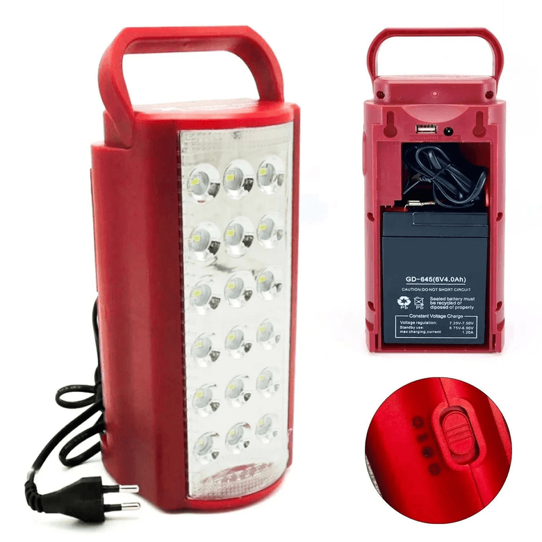 24 Büyük Ledli 80 Saat Yanan Powerbank Özellikli Akülü Led Işıldak ( Lisinya )