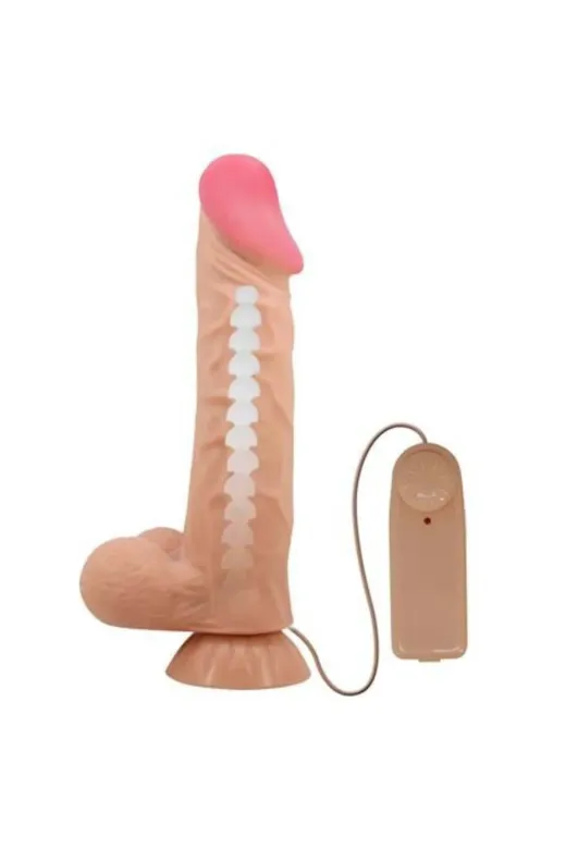 24 Cm Kıkırdaklı Çift Katmanlı Gerçekçi Titreşimli Dildo Vibratör Penis