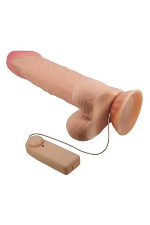 24 Cm Kıkırdaklı Çift Katmanlı Gerçekçi Titreşimli Dildo Vibratör Penis