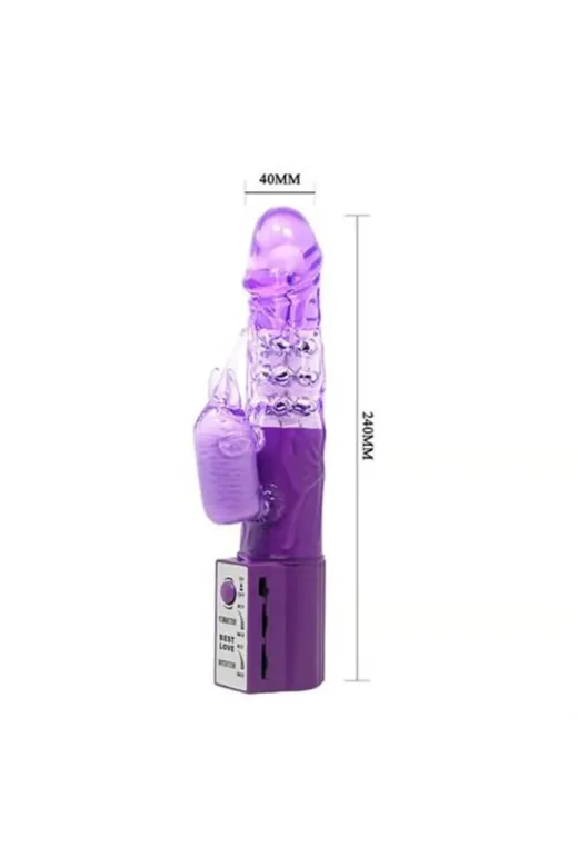 24 Cm Oynar Başlı Klitoris Uyarıcılı Teknolojik Vibratör Penis
