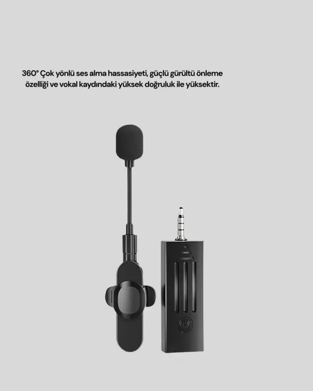 2.4 GHz Düşük Gecikmeli Kablosuz Ses Kayıt krofonu