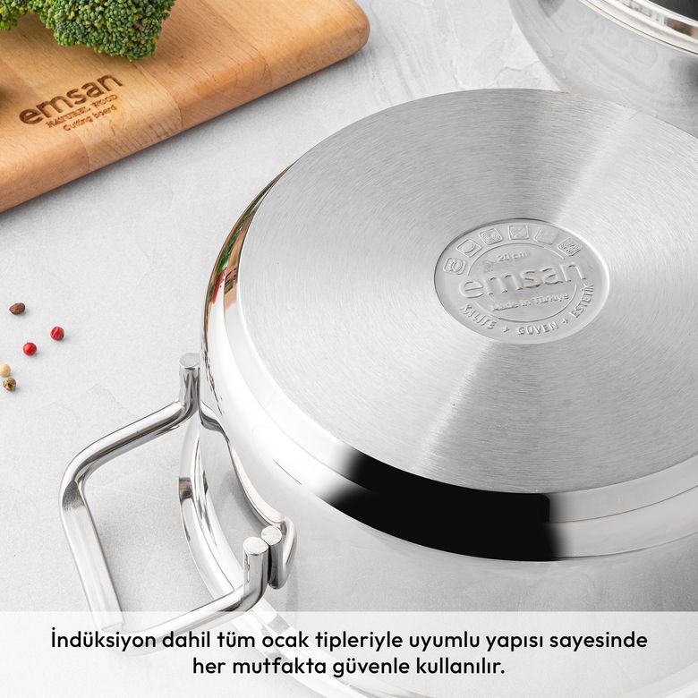 2400= Emsan Demre 6 Parça Çelik Sahan Set