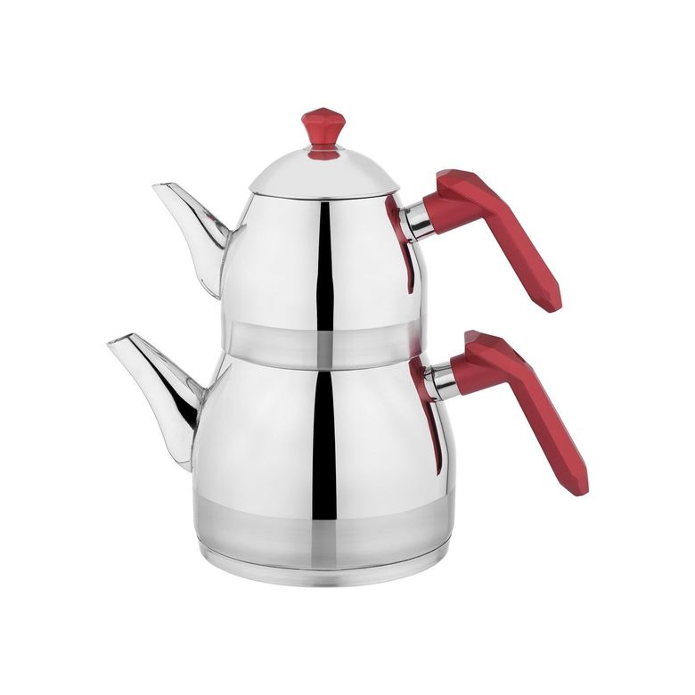 ₺2.499,00? Schafer Luz Orta Boy Çelik Çaydanlık Takımı 3 Parça-Kırmızı