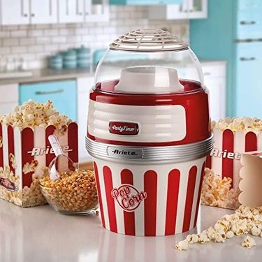 24na7 131335546 Party Time Servis Mısır Patlatma Makinesi Kırmızı 2957/00 - Popcorn Maker Xl, 2 Dakikada 60 Gr Mısır Patlatma Kapasitesi, 1100 Watt Açık Mavi