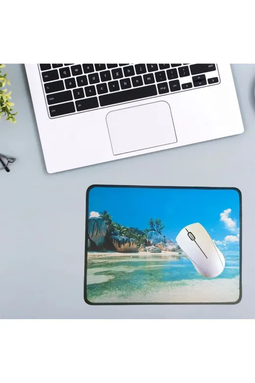 25x32 cm Küçük Boy Mouse Pad Manzara Ada
