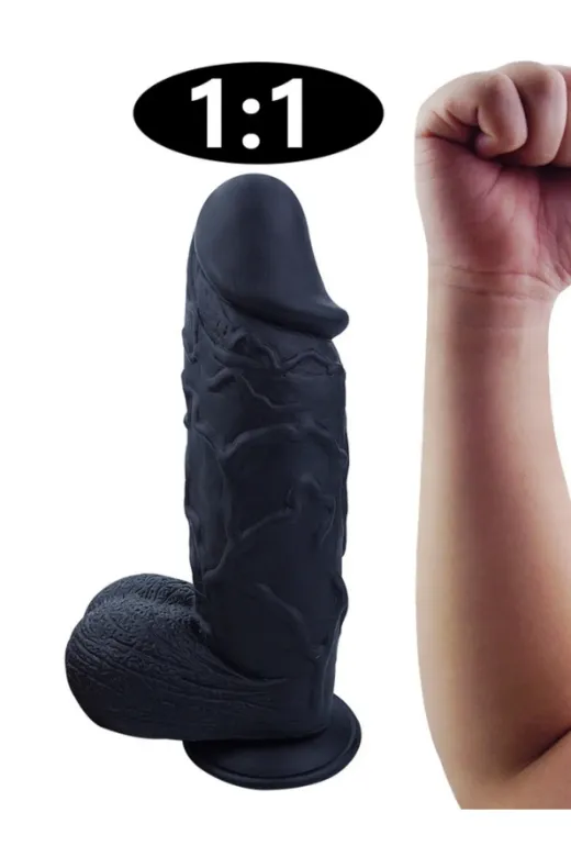 26Cm Siyah Realistik Dildo No:155