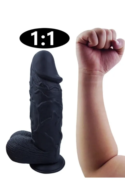 26Cm Siyah Realistik Dildo No:170