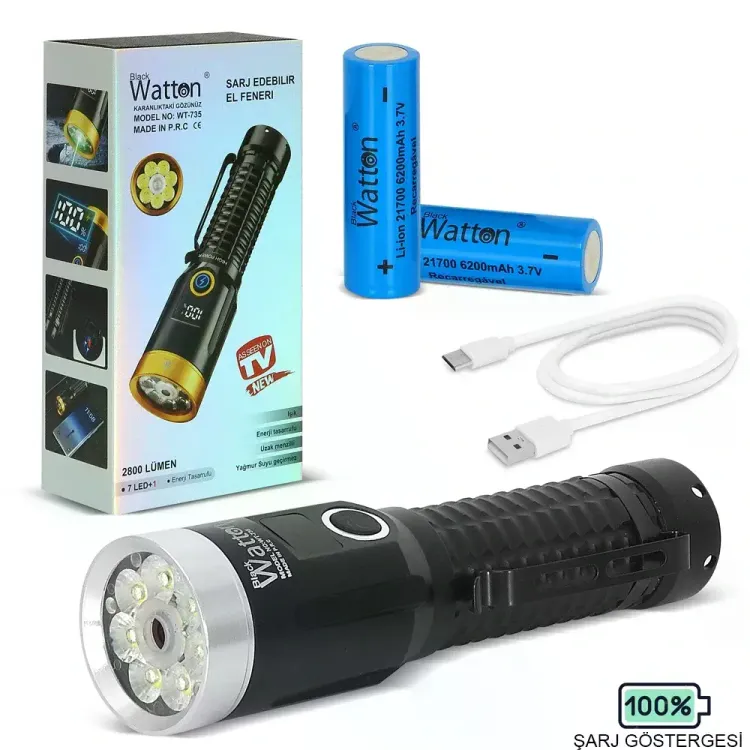 2800 Lümen Özel Seri Yeşil Lazer Özellikli Mıknatıslı Wt-735