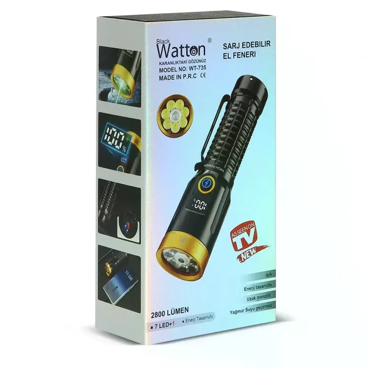 2800 Lümen Özel Seri Yeşil Lazer Özellikli Mıknatıslı Wt-735