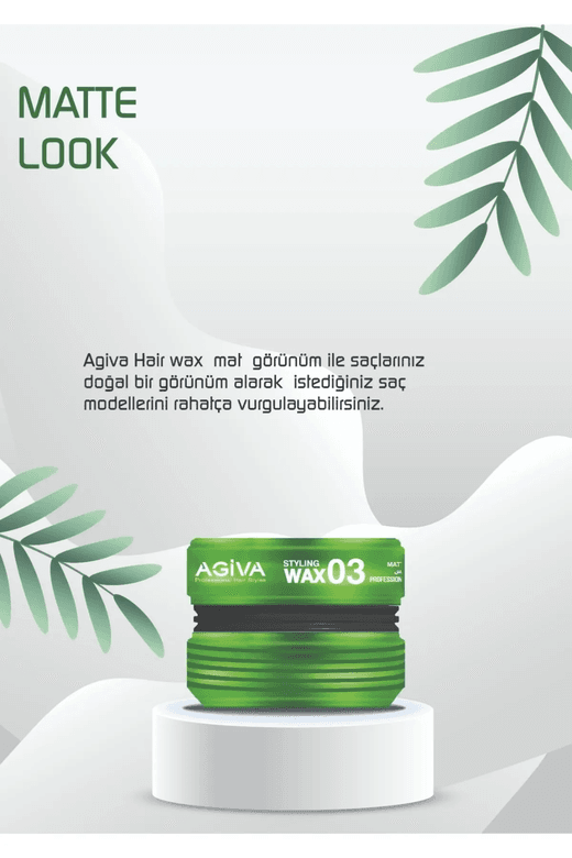 29042022 Agiva Saç Şekillendirici Wax Matte Paste 155 Ml
