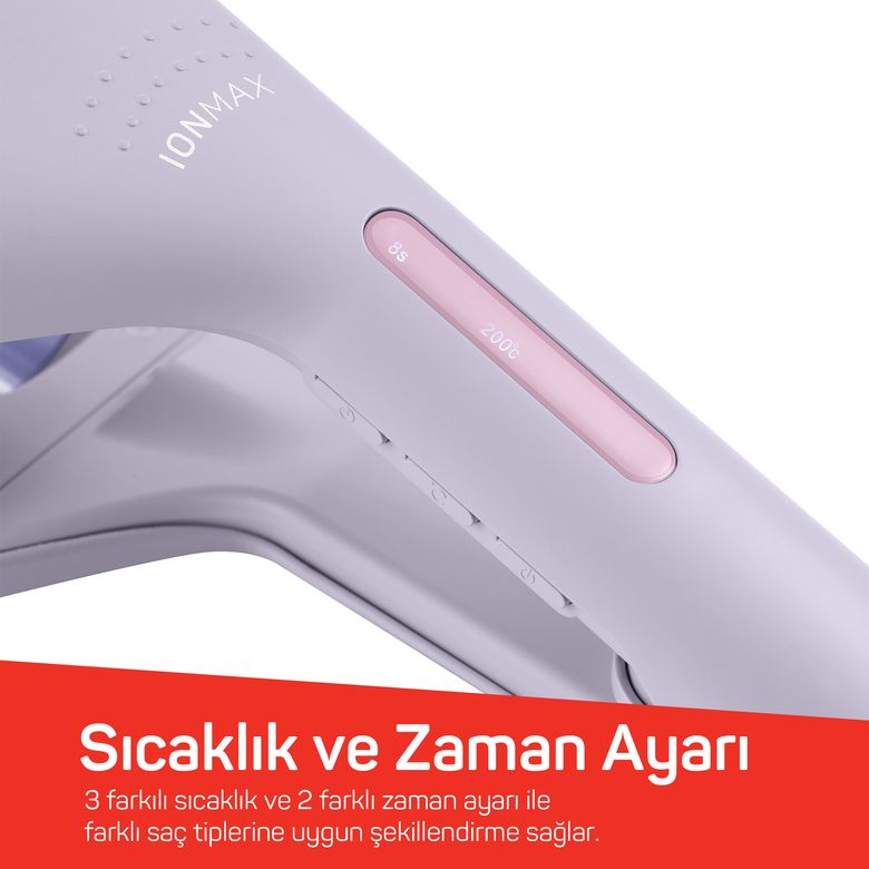 -2999- Arzum Ar5112 Hypnose Ionmax Profesyonel Wag Maşa, Hızlı Isınan, 32 Mm Turmalin Seramik, İyonlu, Lila