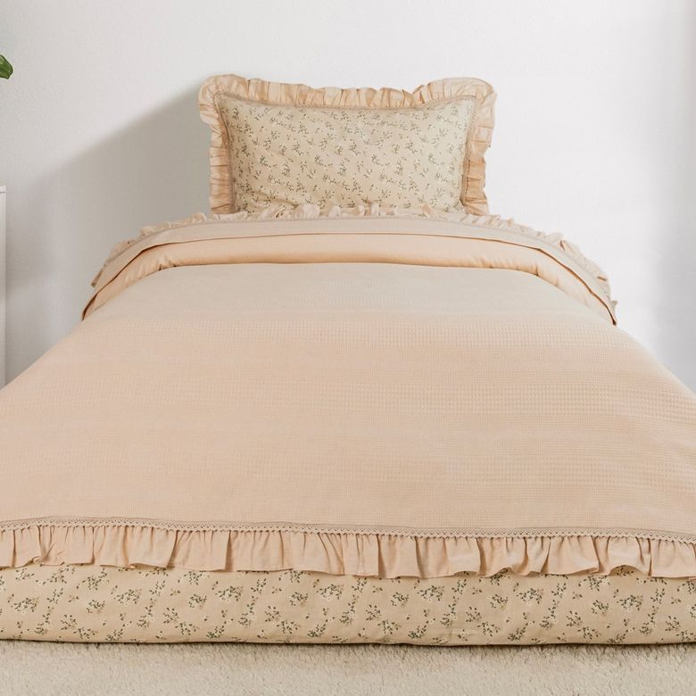 ₺2.999,00, Schafer Home Chance Tek Kişilik Pike Takımı 3 Parça-Bej