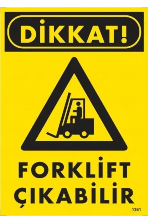 2A OSED - 1216 Forklift Çıkabilir Ikaz Levhası 25X35 Cm(Dekota)