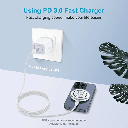 2In1 Şeffaf Magsafe Kablosuz Şarj Cihazı – Usb-A Ve Type-C Çift Girişli 15W Hızlı Şarj