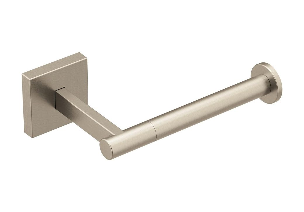 2K 57855210120477480184975 Moen Bp1808Bn Triva Tek Direkli Tuvalet Kağıdı Tutacağı, Fırçalanmış Nikel Bn 000 Açık Krem