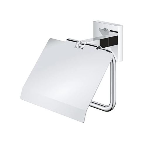 2K 57855210124175880184975 Start Cube Quickfix Tuvalet Kağıtlığı Kapaklı , Duş, Banyo Aksesuarları, Krom, 41102000 000 Açık Krem