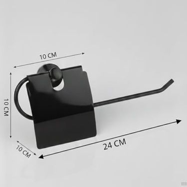 2K 57855210124203780184975 Yapışkanlı Tuvalet Kağıdı Askısı Kapaklı Paslanmaz Metal Wc Kağıtlık 10 10 Cm Siyah Renk Delmesiz Kolay Kurulum 000 Açık Krem