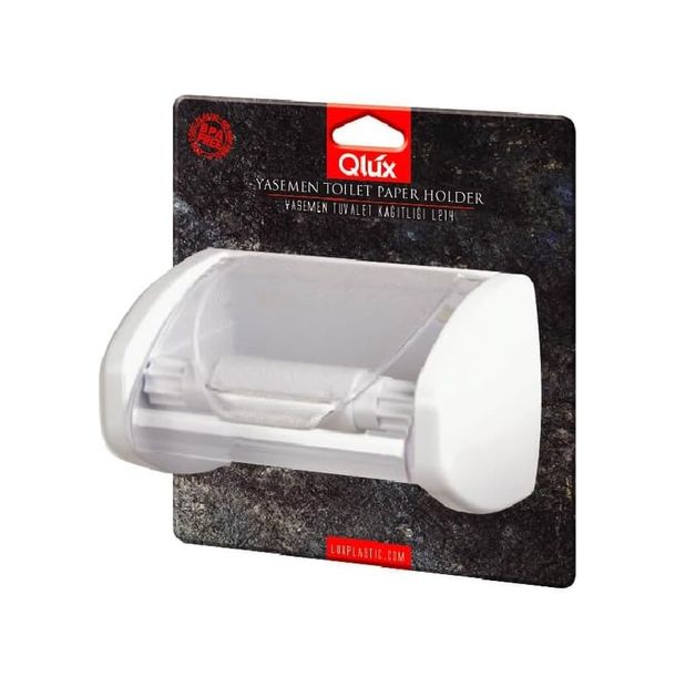 2K 57855210124909180184975 Qlux Tuvalet Kağıtlığı, Plastik, Döner Kapaklı, Beyaz, Yapışkanlı Montaj, 20X10X18 Cm, Geleneksel Tarz 000 Açık Krem