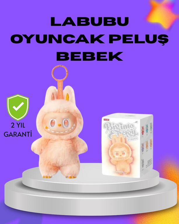2Kids MEYTDUCZZZLABUBU-4-BLMY Mey İthalat Koleksiyonluk Labubu Figür Kaliteli Peluş Malzeme Yeni Seri