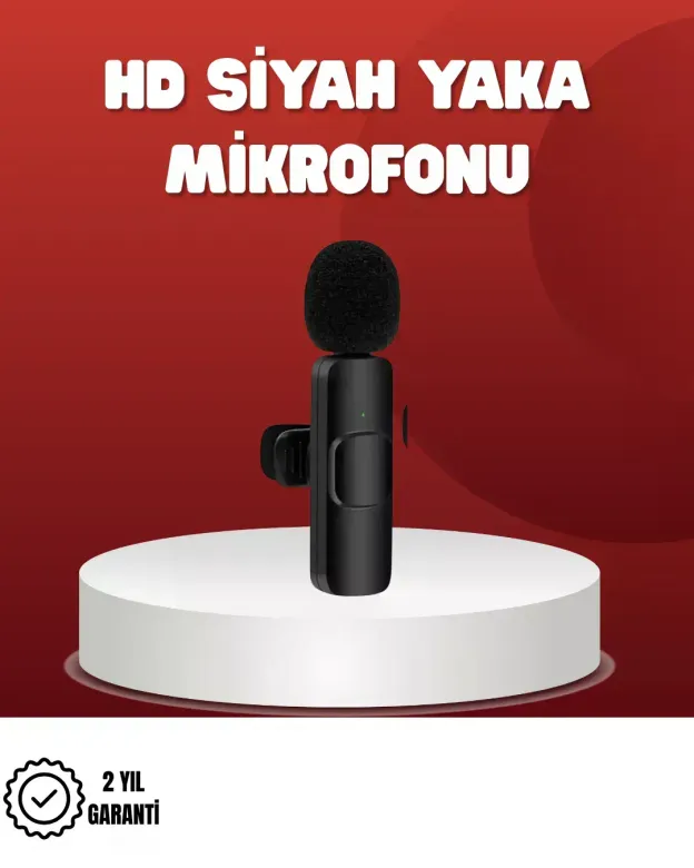 2’li Kablosuz Yaka krofonu iPhone İçin Profesyonel Video Ses