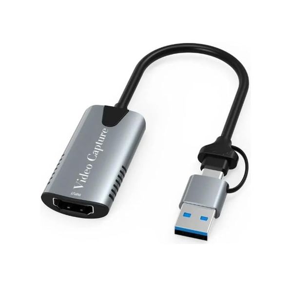 2M 131612245 Type-C To Usb 2In1 Video Capture Yakalama Kartı 4K 1080P Uçlu Hdmı To Type-C Pc Bilgisayar Video Adaptör Çevirici 0