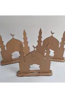 3 Adet Cami Maket Ahşap Boyama Dini Aktivite Okul Kurs Etkinlik Seti