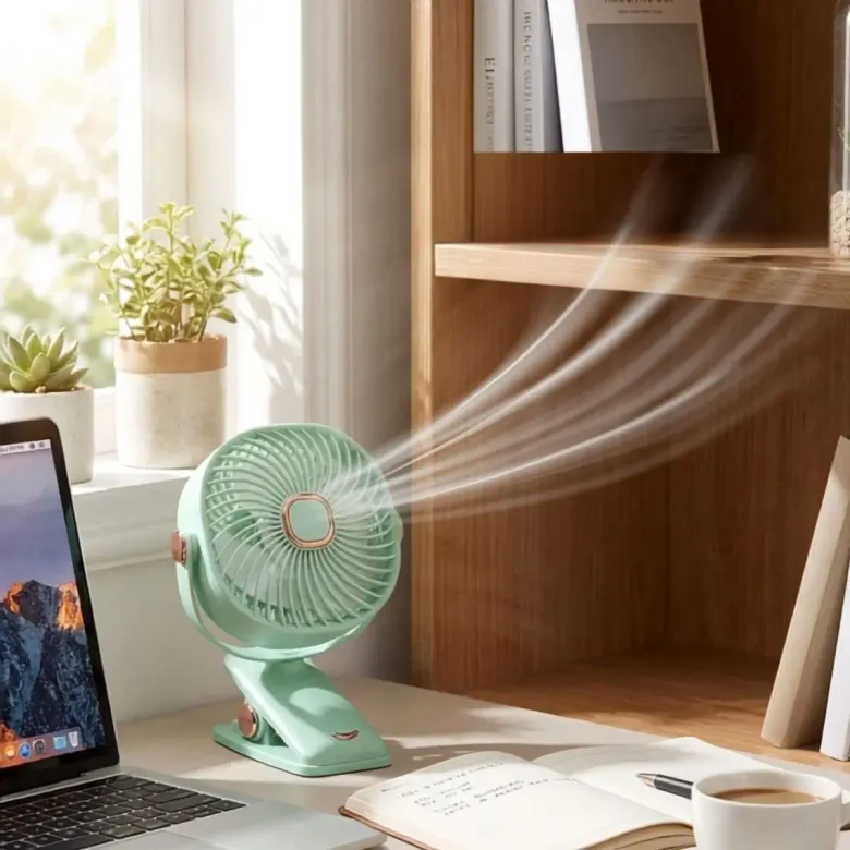 3 Kademeli Mandallı Masaüstü Fan – 360° Tam Tur Dönebilen Oynar Başlıklı Duvara Monte Edilebilen Mini Fan ZB113 (4745)
