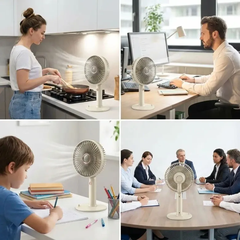 3 Kademeli Masaüstü Fan – Telefon Tutuculu Standlı Taşınabilir Mini Fan ZB161 (4745)
