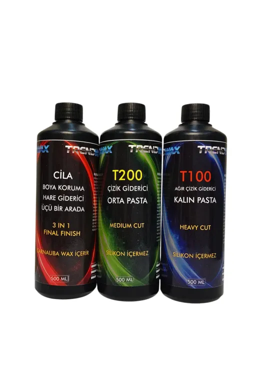 3 Lü Set Kalın Pasta Orta Pasta Koruyucu Cila Wax